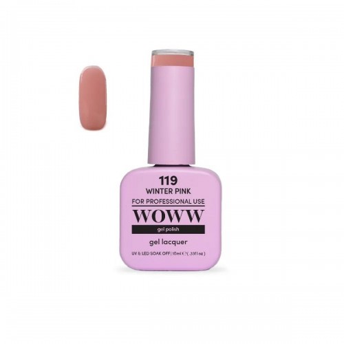 Ημιμόνιμο Βερνίκι New Woww Cosmetics 10ml Winter Pink - 119